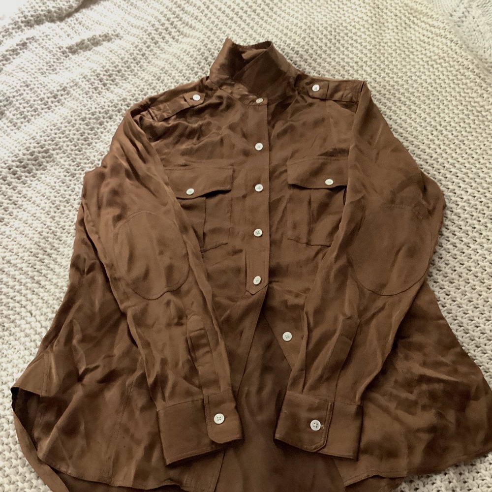 Banana Republic Brown Silky Pull Over
